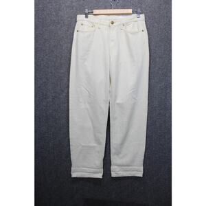 Rag & Bone Womens Size 27 Dre Low Rise Baggy Boyfriend Ecru Featherweight NEW